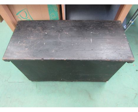 A pine tool box containing pattern makers tools etc 