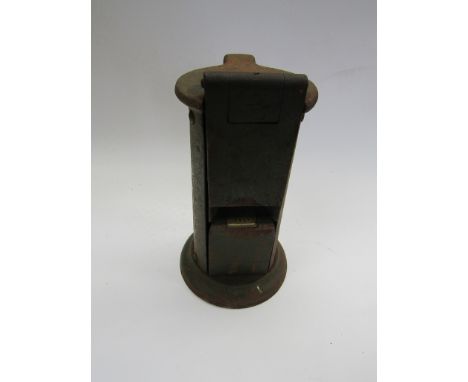 An Edmondson ticket date stamper, brass plaques showing 1771 &amp; 8927