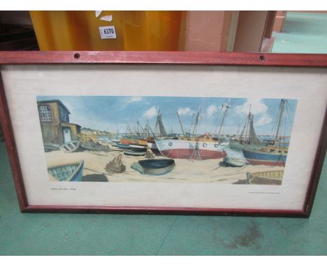 A framed and glzed LNER carriage print 'Leigh on Sea'