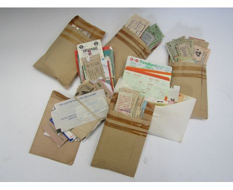 A quantity of paper and cardboard vintage travel tickets relating to London Transport and in dependant tickets