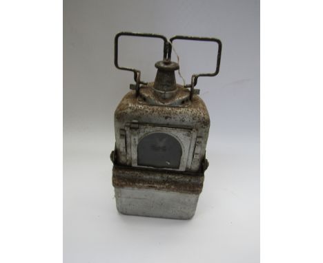 A railway signal lamp interior with ceramic burner