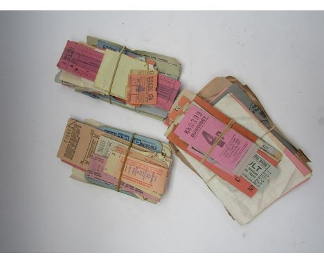 A quantity of paper and cardboard tickets, ticket stubs relating to Omnibus, Tramways and general public transport