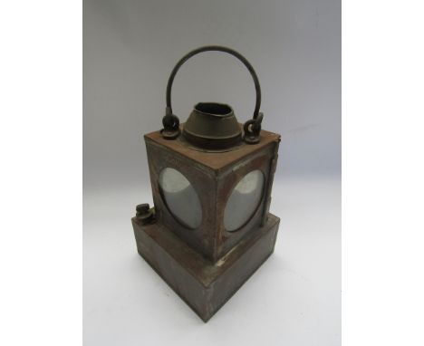 A signal lamp interior, brass burner 