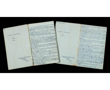 Handwritten manuscript 'With Scott Before the Mast' by F E C Davies under the pseudonym 'Rudolf': published two volume accoun