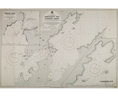 An Admiralty published chart 'New Zealand South Island-North Coast Admiralty Bay and current basin' after the survey by SS 'T