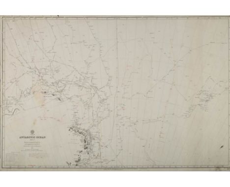 British Antarctic Expedition 1910. An important 'Antarctic Ocean Sheet IV' chart with the plotted course for RYS 'Terra Nova'