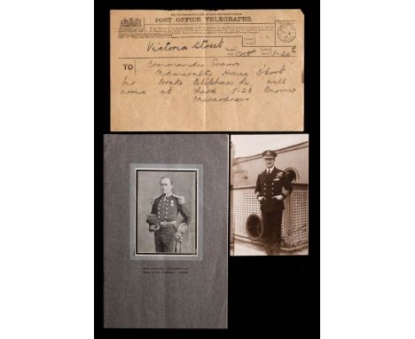 1st Baron Mountevans, 'Teddy Evans' a signed full length portrait photograph in uniform dated 1933:, together with a copy of 