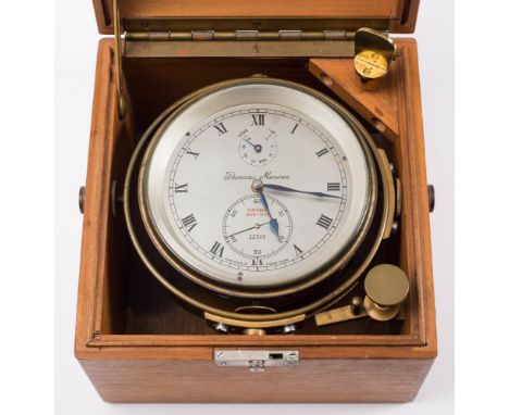 A two-day marine chronometer by Thomas Mercer, St, Albans, Special Centenary 1858-1958, used aboard the Passenger Freighter S