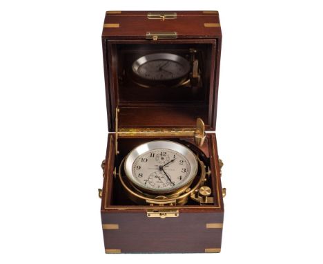 A Two Day Marine Chronometer by Hamilton, Lancaster, USA, circa 1941: the four inch silvered dial signed as per title and dat