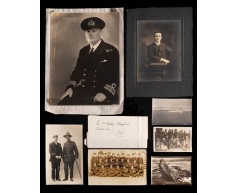 A signed portrait photograph of F E Davies, by Hillsdon, Lyttleton:, signed 'Frank' in blue ink lower right, circa 1910, 14cm