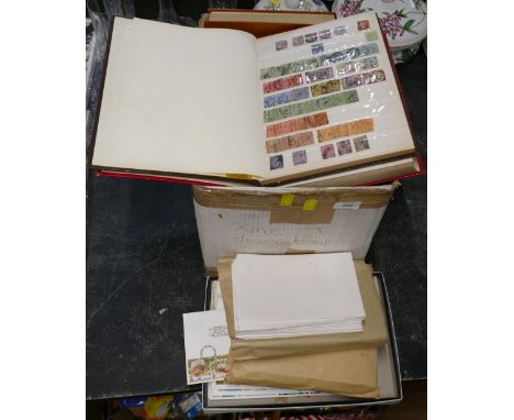 Large collection of stamp albums with contents, First Day Covers etc