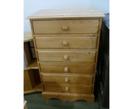 Pine six flight chest of drawers 
