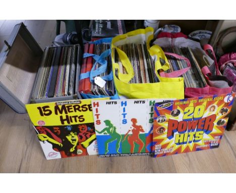 Large collection of vinyl LP's - Hits of The 60's, Power Hits and Mersey Hits etc