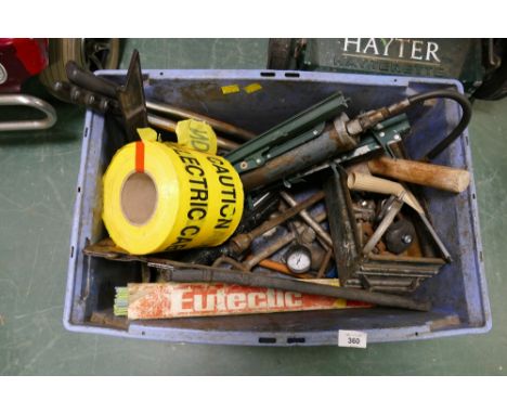 Box of miscellaneous tools 