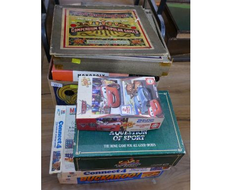 Vintage board games - The Burlington Compendium, Monopoly, Buckaroo etc