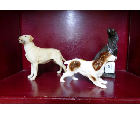 Three dog figurines - Best of Breed Labrador, Beswick Spaniel and Setter