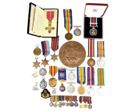 A small collection of medals, including: O.B.E. (Military), attributable to Lt-Col William T. Forsdyke, R.A.S.C., cased with 