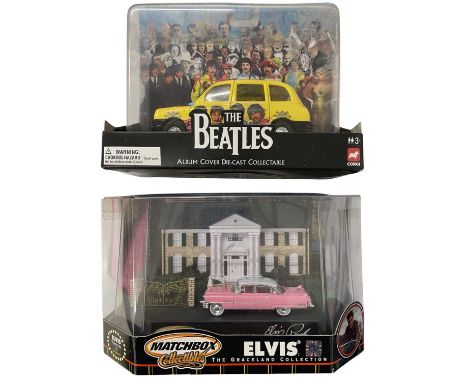 A pair of boxed music-related die-cast cars, to include' - Corgi BEATLES Sgt Pepper's Lonely Hearts Club album Beetle - Match