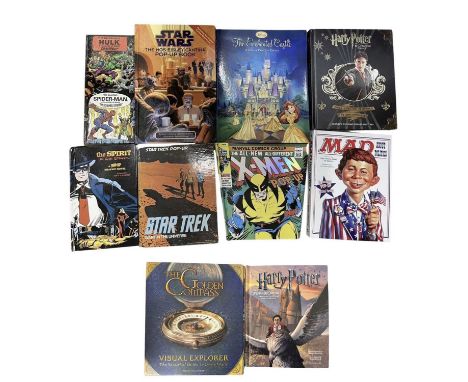 A mixed lot of various pop-up books, to include: - Harry Potter and the Half Blood Prince - MAD About Politics - Disney's The