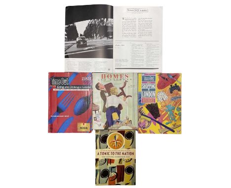 A collection of vintage guidebooks and magazines, to include: - 1993 Time Out Guide to Eating and Drinking in London - Time O