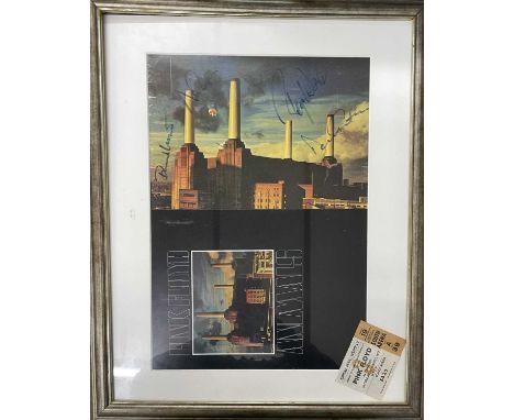 PINK FLOYD: ANIMALS: Framed tour programme and their 1977 In the Flesh Tour, together with original ticket stub and vinyl sle
