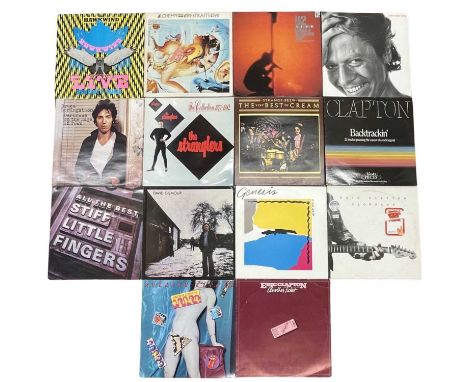 A mixed lot of rock 12" vinyl LPs, to include: - Bruce Springsteen: Darkness on The Edge of Town - The Rolling Stones: Under 