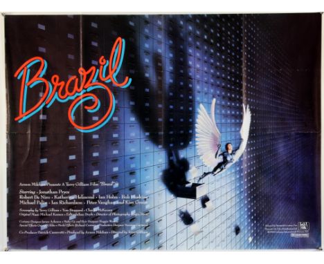 Brazil (1985) British Quad film poster, rare 'withdrawn' design after a fall out between Terry Gilliam (Director) & the distr