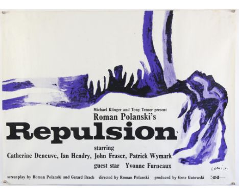 Repulsion (R-1974) British Quad film poster, directed by Roman Polanski, artwork by Jan Lenica, Compton, rolled, 30 x 40 inch