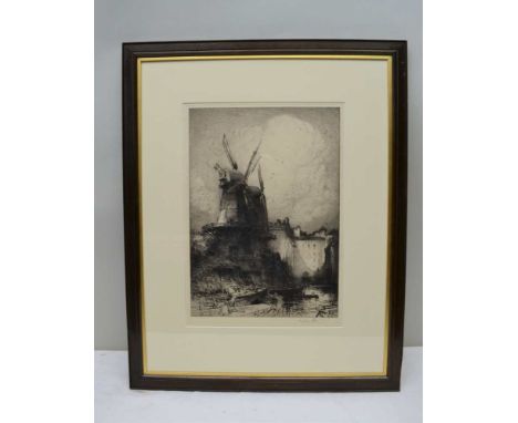 AFTER HEDLEY FITTON (1859-1929) "The Two Mills", a first state etching, 47cm x 33cm plate size, signed and titled in pencil, 