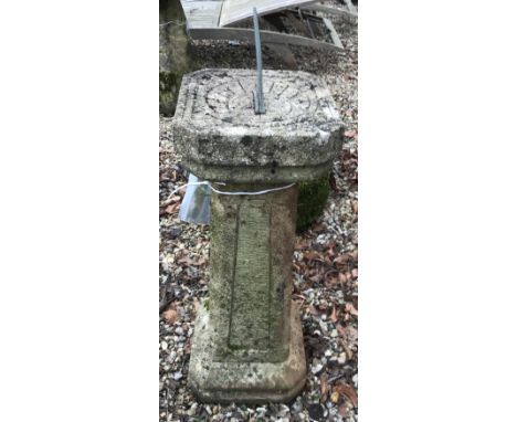 A concrete sundial, 85 cm high