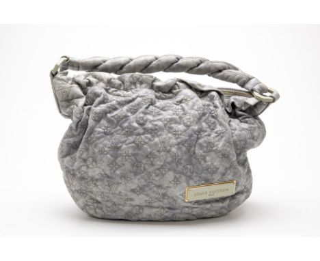 A LOUIS VUITTON "OLYMPE NIMBUS" LIGHT BLUE HANDBAG
A Limited Edition piece with lambskin leather exterior featuring the Louis