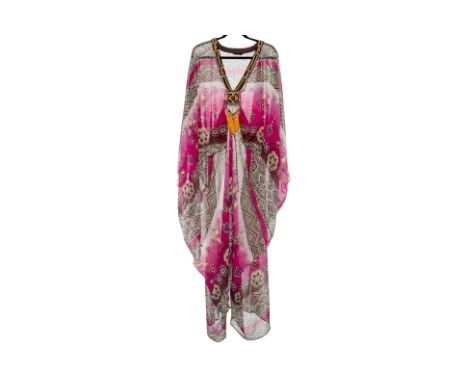 A THEATRE BANGKOK PINK KAFTAN ONE SIZE
With floral and tribal print, with bead detailed collar
Onesize
Condition: GOOD - Item