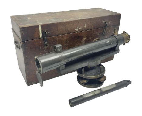 Surveyors Dumpy level in fitted mahogany box 