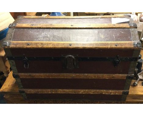 A canvas trunk.