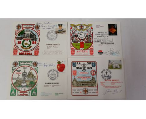 FOOTBALL, signed Arsenal First Day Covers, inc. Ted Drake, Tony Adams, George Graham, Jack Kelsey, Alan Sunderland, Brian Tal
