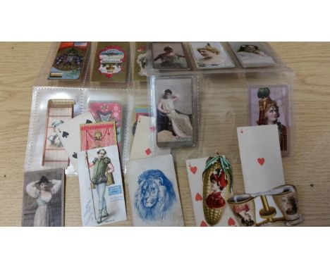 MIXED, card odds, inc. Kinney Arms of the State, Spaulding &amp; Merrick, High Class Playing Cards, Kinney Actresses etc., FR