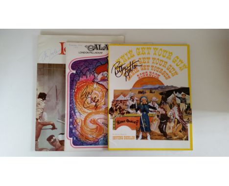 THEATRE, signed selection, inc. Betty Hutton Annie Get Your Gun songbook (corner crease), Cilla Black Aladdin souvenir brochu