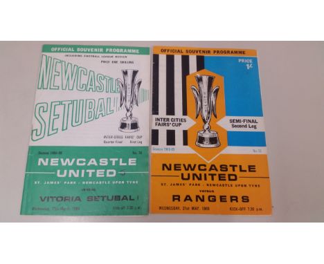 FOOTBALL, Newcastle United  programmes, Fairs Cup, G to VG, 18