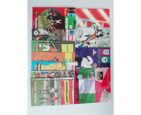 FOOTBALL, England programmes, 1978 onwards, inc. v Czechoslovakia 1978, Norway 1980, Argentina 1980, Brazil 1981 &amp; 1992, 