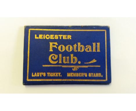 FOOTBALL, Leicester City Ladies season ticket booklet, 1905/6, split to internal spine, G