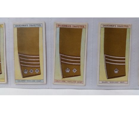 CHURCHMAN, Army Badges of Rank, complete, VG to EX, 25