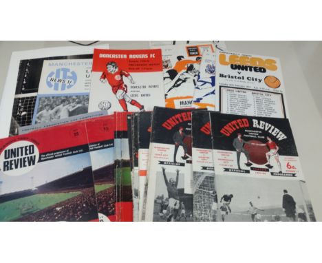 FOOTBALL, selection, inc. programmes, mainly Man Utd 1963/4-1969/70 (40), Leeds Utd (6); photographs (4) showing Charlton goa