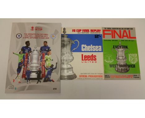 FOOTBALL, programmes for finals, 1962 -2020. inc. m FA Cup (Chelsea v Leeds replay 1970), VG to MT, 50+