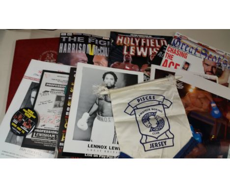 BOXING, selection, inc. programmes, Lewis v Holyfield 1999, Harrison v McCulloch 2003 (6); signed hardback edition, 25 Years 