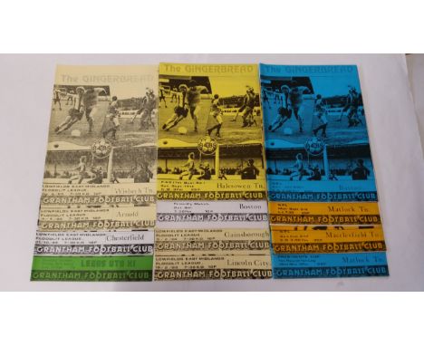 FOOTBALL, Grantham Town programmes, all 1984/85, both cup &amp; league matches; Northern Premier League (21), inc. Buxton, Ma