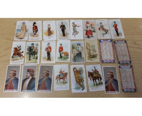 WILLS, card odds, inc. Women of the World, British Army Uniforms, Wild Animals of the World, Calendar for 1910, Henry I, Drum