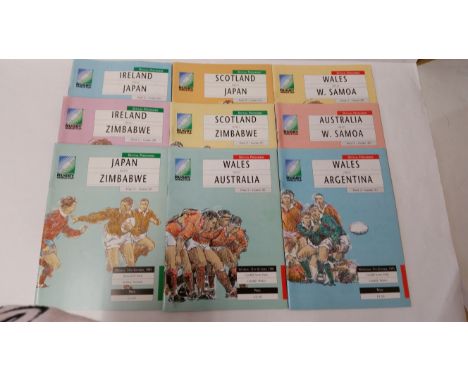 RUGBY UNION, World Cup 1991 programmes for group matches played in the UK and France (20), inc. England v New Zealand, France