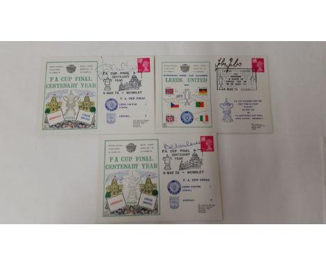 FOOTBALL, signed commemorative covers, Leeds United v Arsenal 1972 FA Cup Final, signed by Allan Clarke (scorer), Johnny Gile