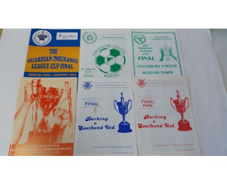 FOOTBALL, non-League programme selection, 1970s onwards, inc. mixed minor cup finals, representatives, Sunday League; Barking