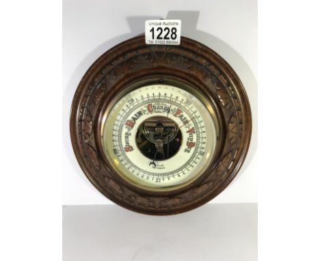 An oak barometer,.